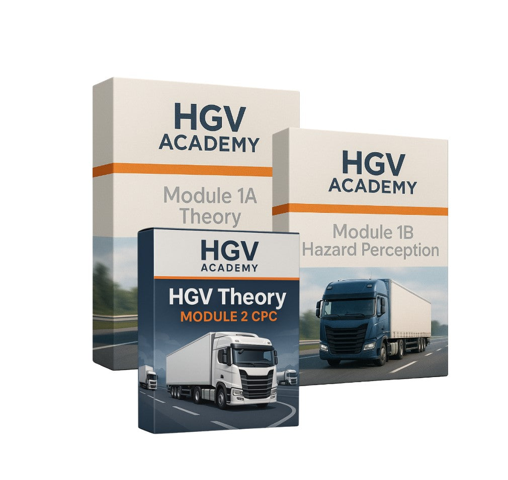 HGV Theory Course Bundle | Theory & Hazard Module 1a & 1b + Module 2 CPC (6 Months)